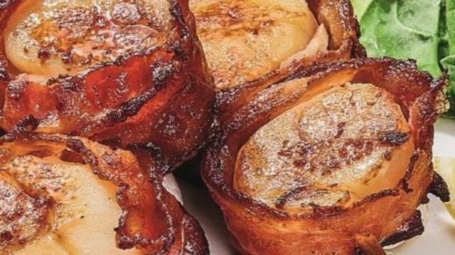 Bacon-Wrapped Sea Scallops